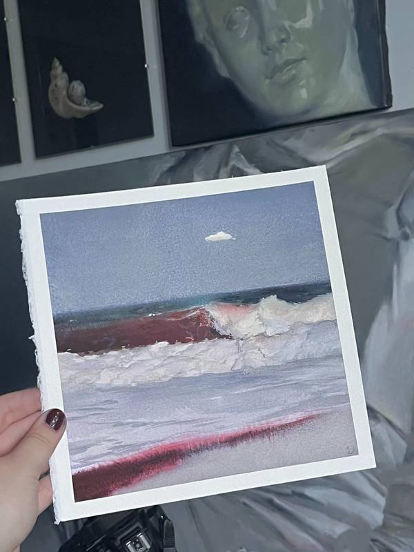 "That Day, Sea Tasted Like Metal", 2025 Fine art Painting Frida Kahlo - Subjektiv.art
