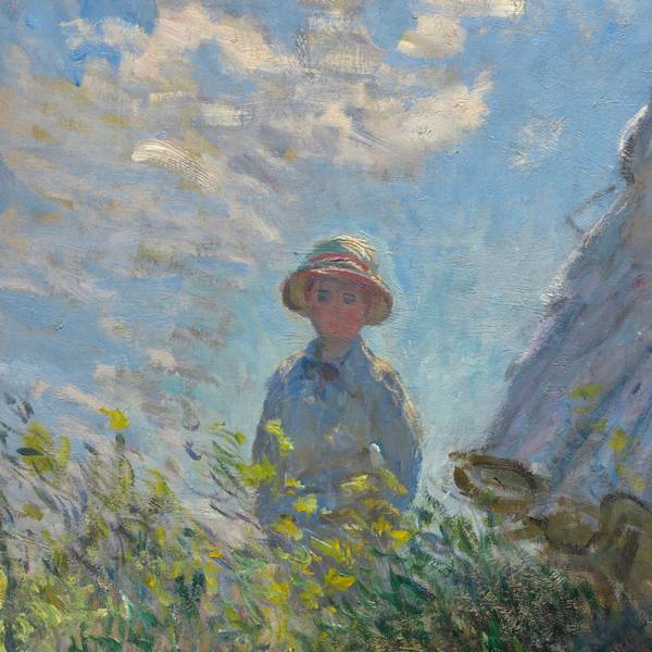 Woman with a Parasol Expressive and gestural Painting Claude Monet - Subjektiv.art