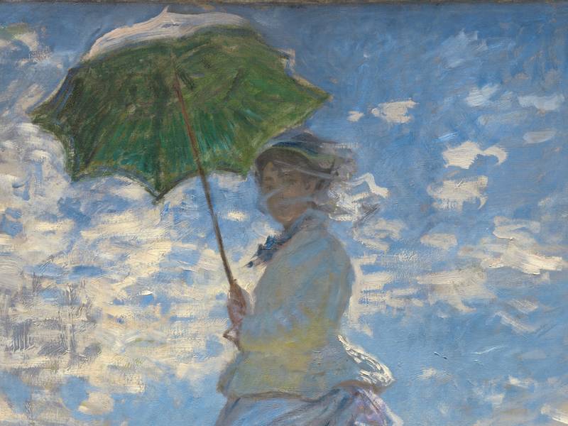 Woman with a Parasol Expressive and gestural Painting Claude Monet - Subjektiv.art