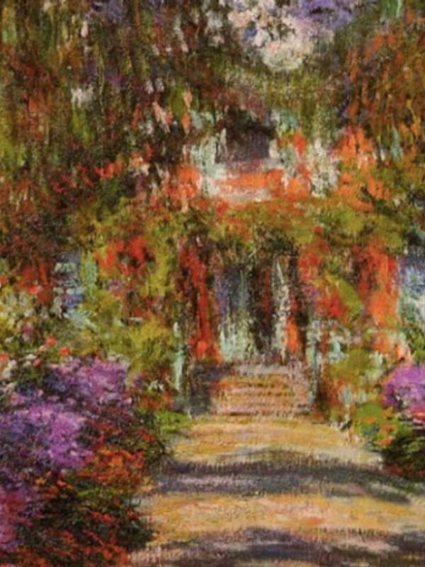 Pathway in Monet's Garden In Giverny Expressive and gestural Painting Claude Monet - Subjektiv.art