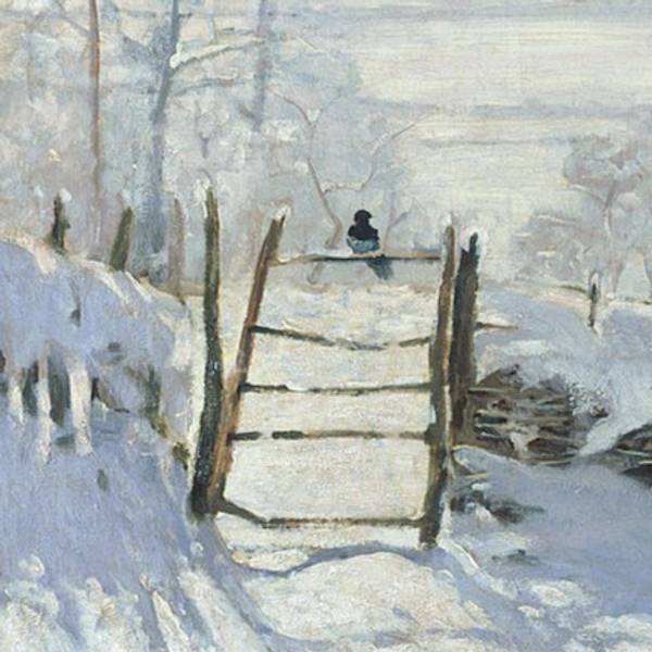 The Magpie Expressive and gestural Painting Claude Monet - Subjektiv.art
