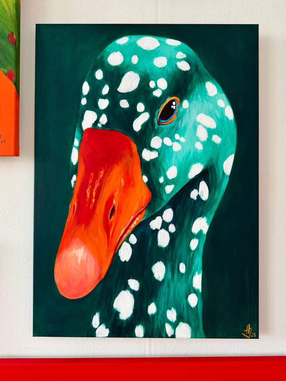 Emerald Surrealistic Painting Ivanka Nechyporuk - Subjektiv.art